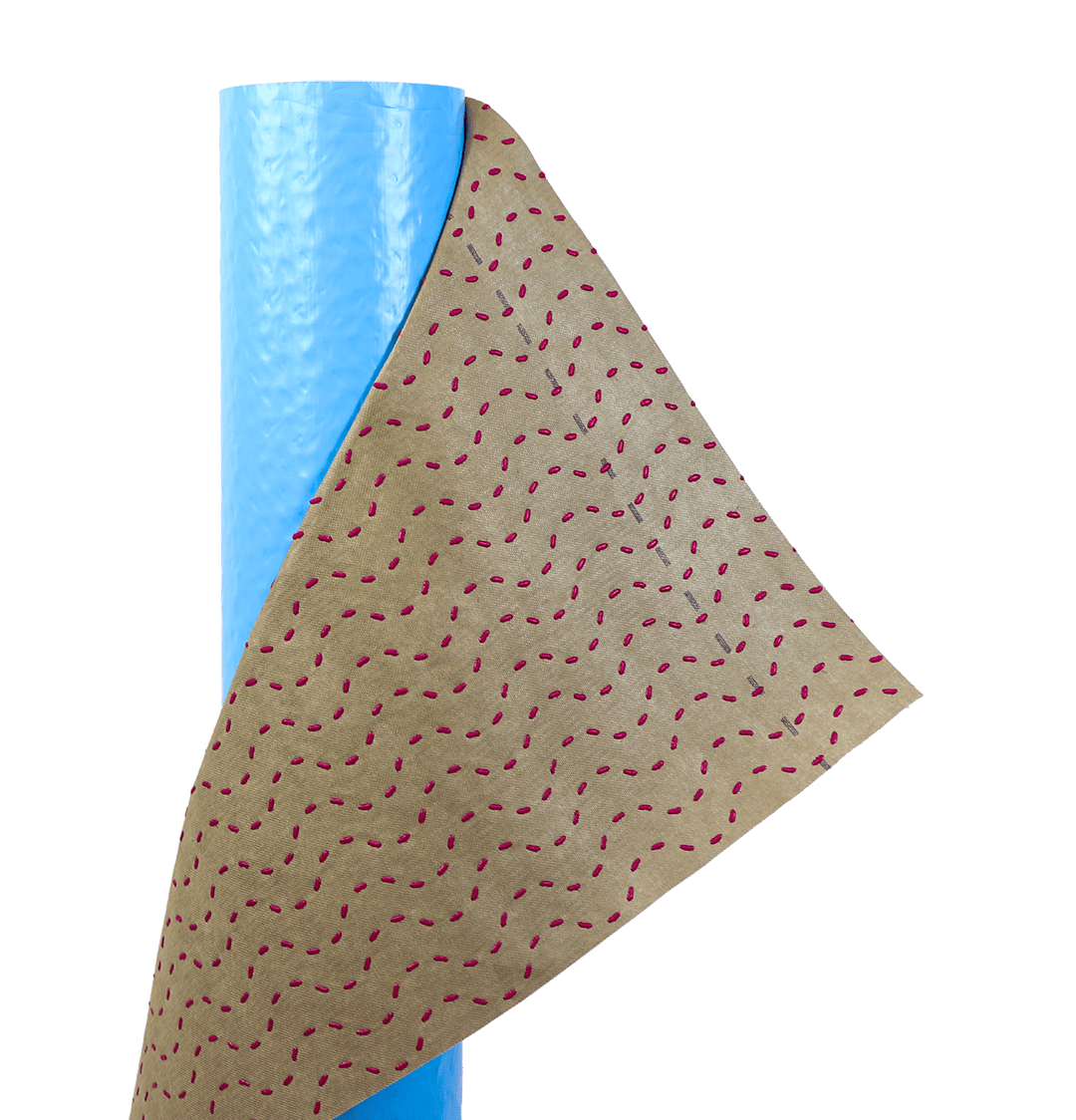 Close up of partially unrolled HydroGap Self-Adhered Drainable Housewrap