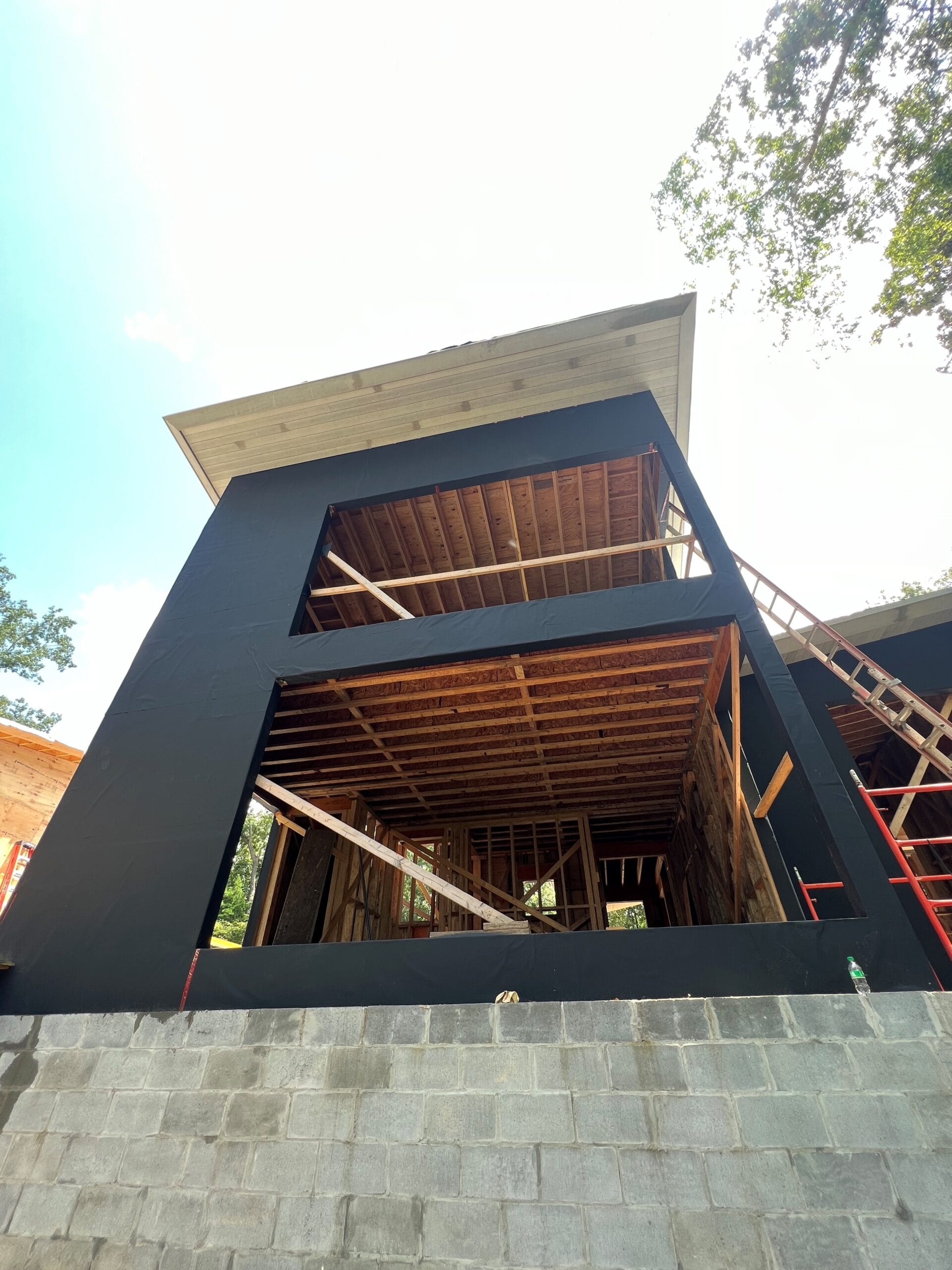 Angled photo of UV-resistant InvisiWrap® SA housewrap.